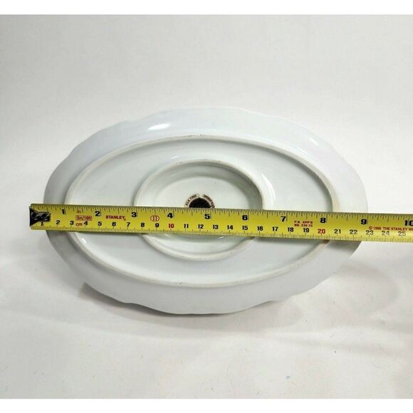 Home Arts ENCHANTED ROSE Pink Gravy Boat with Attached Underplate Germany - Picture 6 of 11